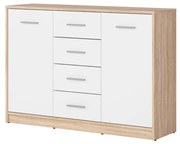Comodă Nepo Plus 6 (stejar sonoma + alb) . 1098302