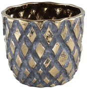 Ghiveci de flori ceramic auriu JUNEY - mai multe dimensiuni Marime: M