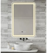 Oglindă Baie LED și Dezaburire Elit's Premium cu Senzor Touch, Lumina Rece, Caldă și Neutră, 60x90cm