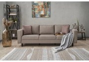 Canapea cu 3 Locuri Kale Linen - Cream 222 X 83 X 91