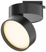 Spot LED, accesoriu pentru sinele monofazate Unity, Onda negru 18W 3000K