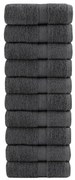 vidaXL Prosoape de baie premium SOLUND, 10 buc., antracit, 30x30 cm, 600 g/m²