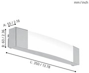 Eglo 97718 - Iluminat oglindă baie LED SIDERNO LED/8,3W/230V