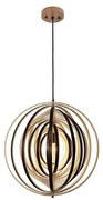 Pendul din lemn cu cablu, 1xE27/60W/230V, Ø 43,5 cm, lemn masiv/furnir/lemn de cauciuc