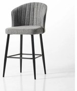 Set de scaune de bar Rubi Grey and Black, 2 buc., 2 buc.