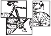 Mauro Ferretti Set Panouri Perete Bicicleta 3 Bucati cm 40X1.3X60 (Singura Buc.) | Aosom Romania