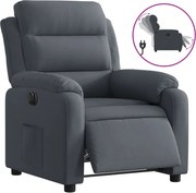 vidaXL Fotoliu rabatabil electric, gri închis, catifea