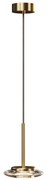 Pendul LED metal auriu, sticla Lunaris