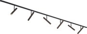 Sistem de iluminat pe șină modern negru cu 6 spoturi bronz închis monofazate - Slimline Avery