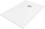 Mexen Stone+ cădiță de duș din compozit dreptunghiulară 90 x 80 cm, alb - 44108090