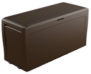 Cutie de depozitare Keter Garden Samoa Rattan maro270 l, 117 x 57 x 45 cm