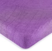Cearșaf de pat 4Home, din bumbac frotir, violet, 90 x 200 cm, 90 x 200 cm