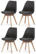 Set de scaune de sufragerie CT-751 GREY2, 4 buc.