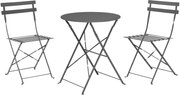 Set mobilier de gradina Bistro, 3 piese, antracit