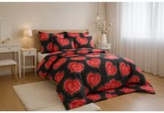 Lenjerie de pat polybumbac VALENTINE, negru Dimensiune lenjerie de pat: 2 buc 70 x 90 cm | 200 x 220 cm