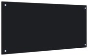 vidaXL Panou antistropi de bucătărie negru 100x50 cm sticlă securizată