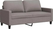vidaXL Canapea cu 2 locuri, gri taupe, 140 cm, material textil