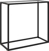 vidaXL Masă consolă, transparent, 80x35x75 cm, sticlă securizată