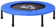 HOMCOM Trambulina Elastica pentru Jumping Fitness si Antrenament Acasa, Arcuri si Structura din Otel, Φ91x22.5cm, Negru si Albastru