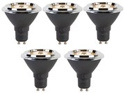 Set de 5 becuri LED GU10 reglabile AR70 6W 450lm 2700K