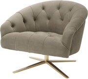 Scaun pivotant design elegant LUX Gardner, savona greige 115706 HZ