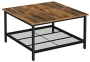 Masa de cafea TAYLOR 80x80 cm, maro rustic