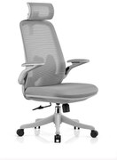 Scaun ergonomic Sally-H, spatar Mesh, sezut textil, Gri