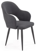 Scaun de bucaterie Rainer, gri/negru