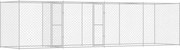 vidaXL Cușcă pentru câine Argintiu 800 x 200 x 200 cm Oțel Galvanizat