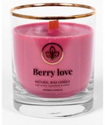 Lumânare parfumată în sticlă Berry love, 500 g, 9,5 cm