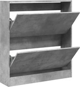 vidaXL Pantofar, gri beton, 80x21x87,5 cm, lemn prelucrat