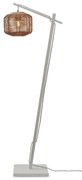 Lampadar eco din bambus cu ratan Tanami S white/2520, nat