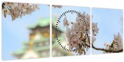 Tablou - Sakura (cu ceas) (90x30 cm)