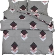 vidaXL Set cu husă de pilotă, gri, 200x220 cm, bumbac