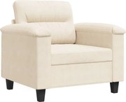 vidaXL Fotoliu canapea, bej, 60 cm, textil microfibră