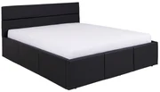 Pat matrimonial 170 cm Calabria P (Piele ecologică negru) (cu somieră). 1051551