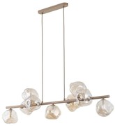 Lustră suspendată pe cablu LAVA, 9x G9, 8W, 230V, bej/fumuriu bej