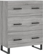 vidaXL Servantă, gri sonoma, 69,5x34x90 cm, lemn compozit