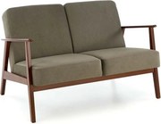 Canapea MILANO 2S, verde olive - Castel 39, stofa catifelata/lemn, 12