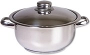Oala inox cu capac Floria 1,8 L - Fund triplu strat sandwich, ZLN7222