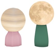 Set de lămpi de birou HOMCOM în stil planetar, tricolor, USB, material plastic, Alb | Aosom Romania