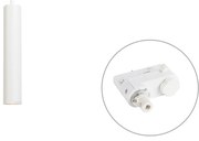 Lampă suspendată de design albă, incl. adaptor de șină trifazat - 3-Phase Tuba Small