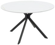 Masa Bucatarie/Dining Rotunda Xenia MDF Finisaj Marmura Alba Diametru 120 Cm