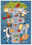 Covor albastru cu sotron pentru copii 11120 Selectează mărime: 240 X 340