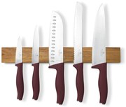 BerlingerHaus Set de cuțite cu suport magnetic din lemn de salcâm Leonardo, 6 piese