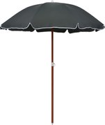 vidaXL Umbrelă de soare de grădină cu stâlp din oțel, antracit, 180 cm