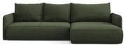 Colțar verde extensibil/cu spațiu de depozitare (cu colț pe partea dreaptă) Nanea – Makamii