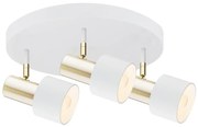 Plafoniera cu 3 spoturi design minimalist DORIA alb/alama