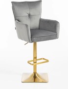 HR250KW Scaun Catifea Grafit Bază Aurie