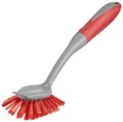 Perie pentru vase cu racleta, rosu, Aseo